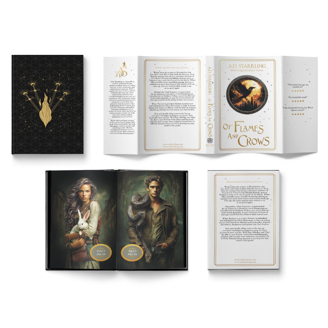 Of Flames and Crows (Witch Queen Book 3) Special Edition HARDBACK urban fantasy action adventure paranormal romance author ad starrling