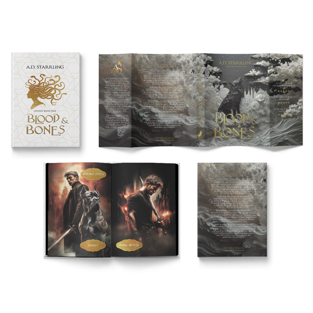 Blood and Bones (Legion Book 1) Special Edition HARDBACK urban fantasy action adventure author ad starrling