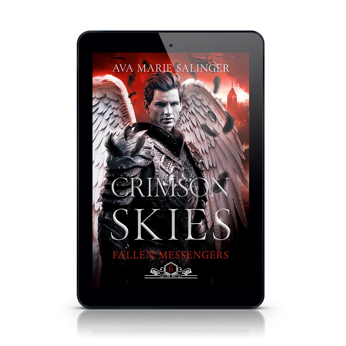 Crimson Skies (Fallen Messengers Book 6) EBOOK gay romantic fantasy author ava marie salinger