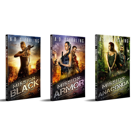 Division Eight Books 1-3 PAPERBACK BUNDLE military romantic suspense action adventure author ad starrling