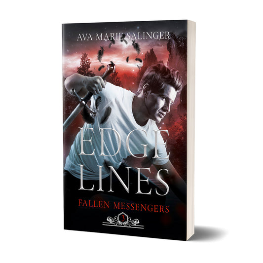 Edge Lines (Fallen Messengers Book 3) PAPERBACK gay romantic fantasy author ava marie salinger