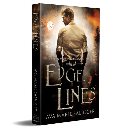 Edge Lines (Fallen Messengers Book 3) PAPERBACK gay romantic fantasy author ava marie salinger