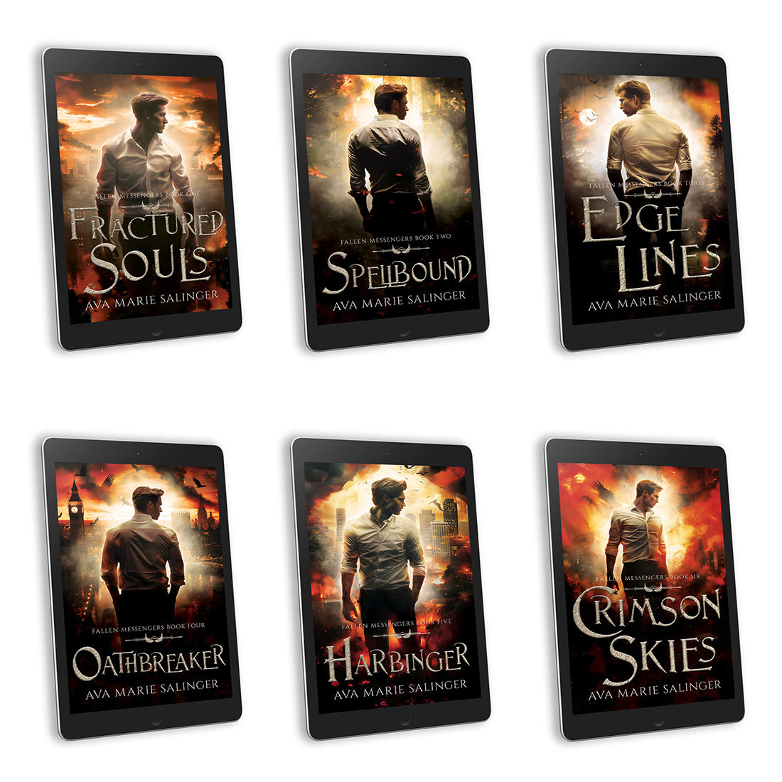 Fallen Messengers Books 1-6 EBOOK BUNDLE gay romantic fantasy author ava marie salinger