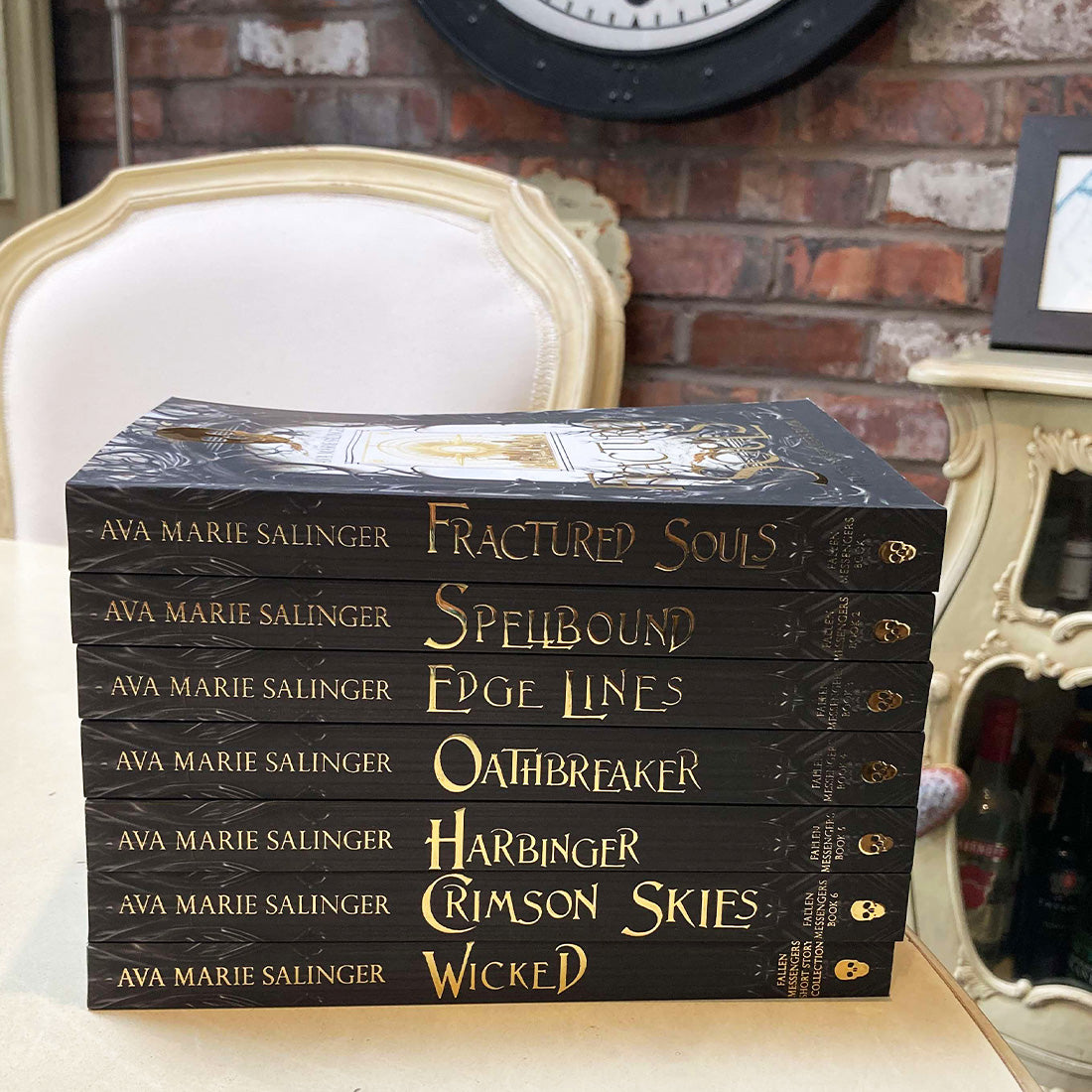 Fallen Messengers Books 1-7 SPECIAL EDITION PAPERBACK BUNDLE gay romantic fantasy author ava marie salinger