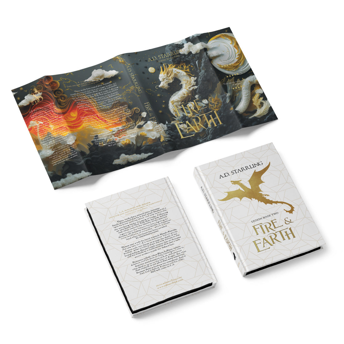 Fire and Earth (Legion Book 2) Special Edition HARDBACK urban fantasy action adventure author ad starrling