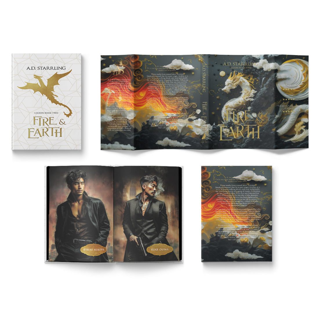 Fire and Earth (Legion Book 2) Special Edition HARDBACK urban fantasy action adventure author ad starrling