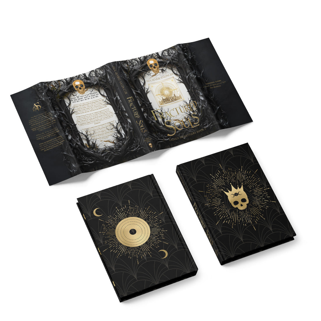 Fractured Souls (Fallen Messengers Book 1) Special Edition HARDBACK dust jacket and case