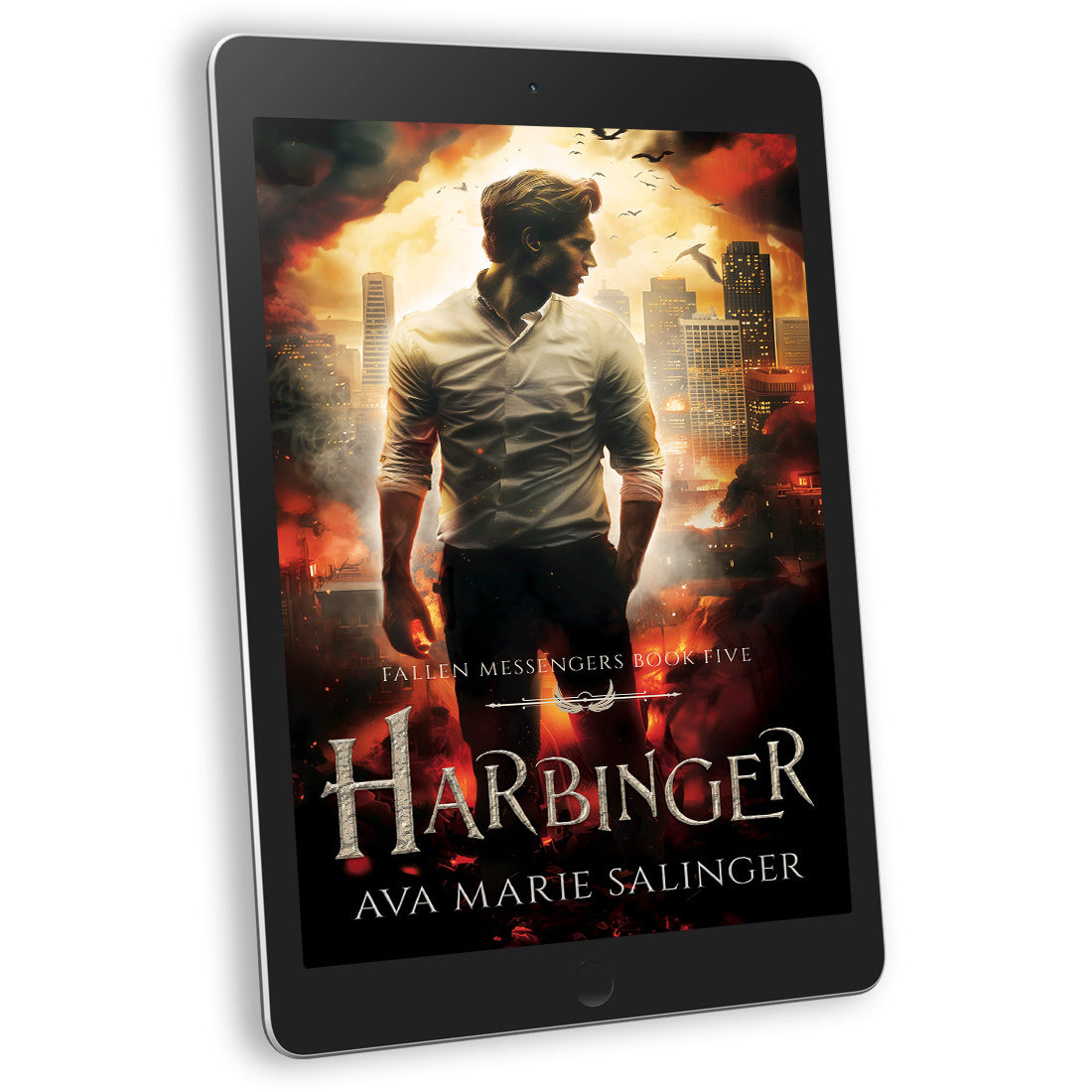 Harbinger (Fallen Messengers Book 5) EBOOK gay romantic fantasy author ava marie salinger