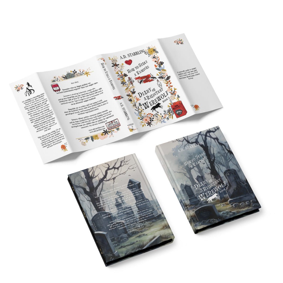 How to Stake a Vampire (Diary of a Reluctant Werewolf Book 2) SPECIAL EDITION HARDBACK humorous urban fantasy paranormal romance action adventure werewolf shifter author ad starrling