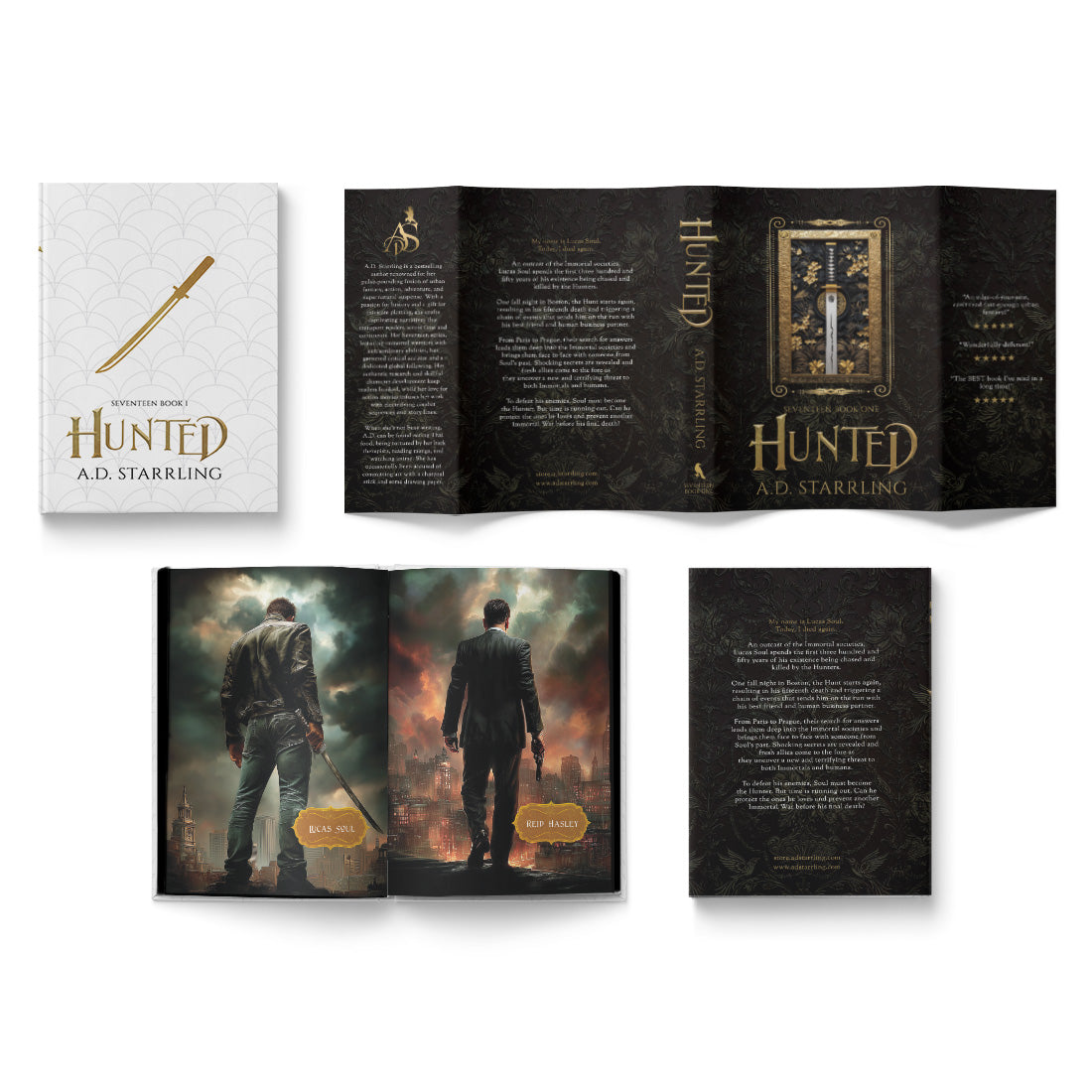 Hunted (Seventeen Series Book 1) Special Edition HARDBACK supernatural thriller urban fantasy author ad starrling