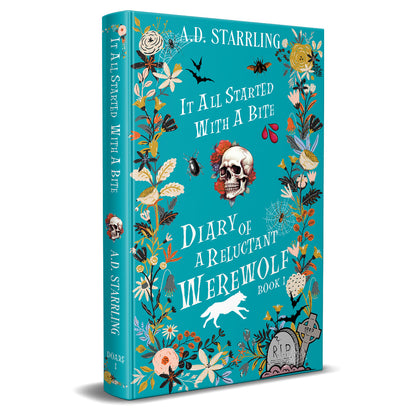 It All Started with a Bite (Diary of a Reluctant Werewolf Book 1) SPECIAL EDITION HARDBACK humorous urban fantasy paranormal romance action adventure werewolf shifter author ad starrling