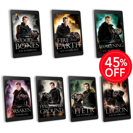 Legion Books 1-7 EBOOK BUNDLE urban fantasy action adventure author ad starrling