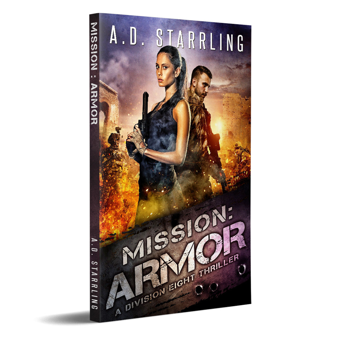 Mission:Armor (Division Eight #2) PAPERBACK military romantic suspense action adventure author ad starrling