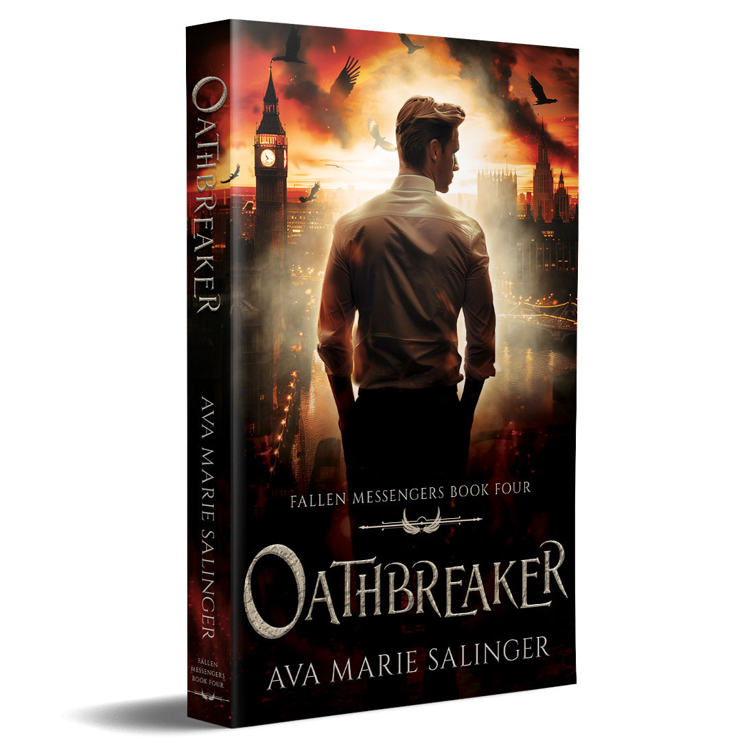 Oathbreaker (Fallen Messengers Book 4) PAPERBACK gay romantic fantasy author ava marie salinger