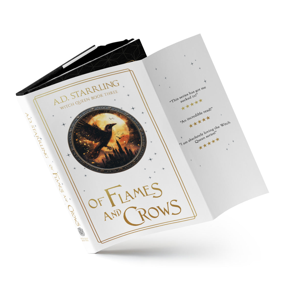 Of Flames and Crows (Witch Queen Book 3) Special Edition HARDBACK urban fantasy action adventure paranormal romance author ad starrling