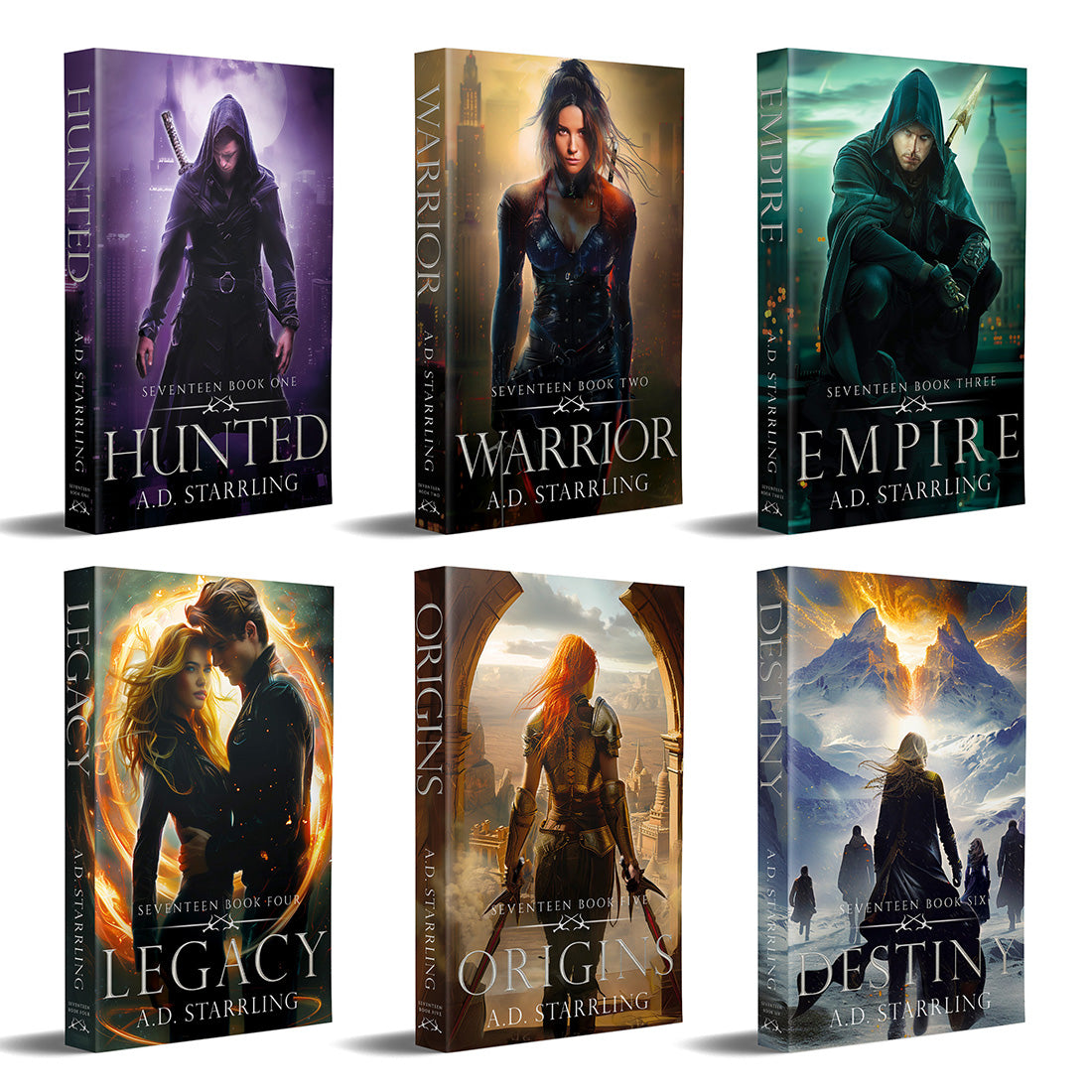 Seventeen Series Books 1-6 Paperback Bundle supernatural thriller urban fantasy author ad starrling