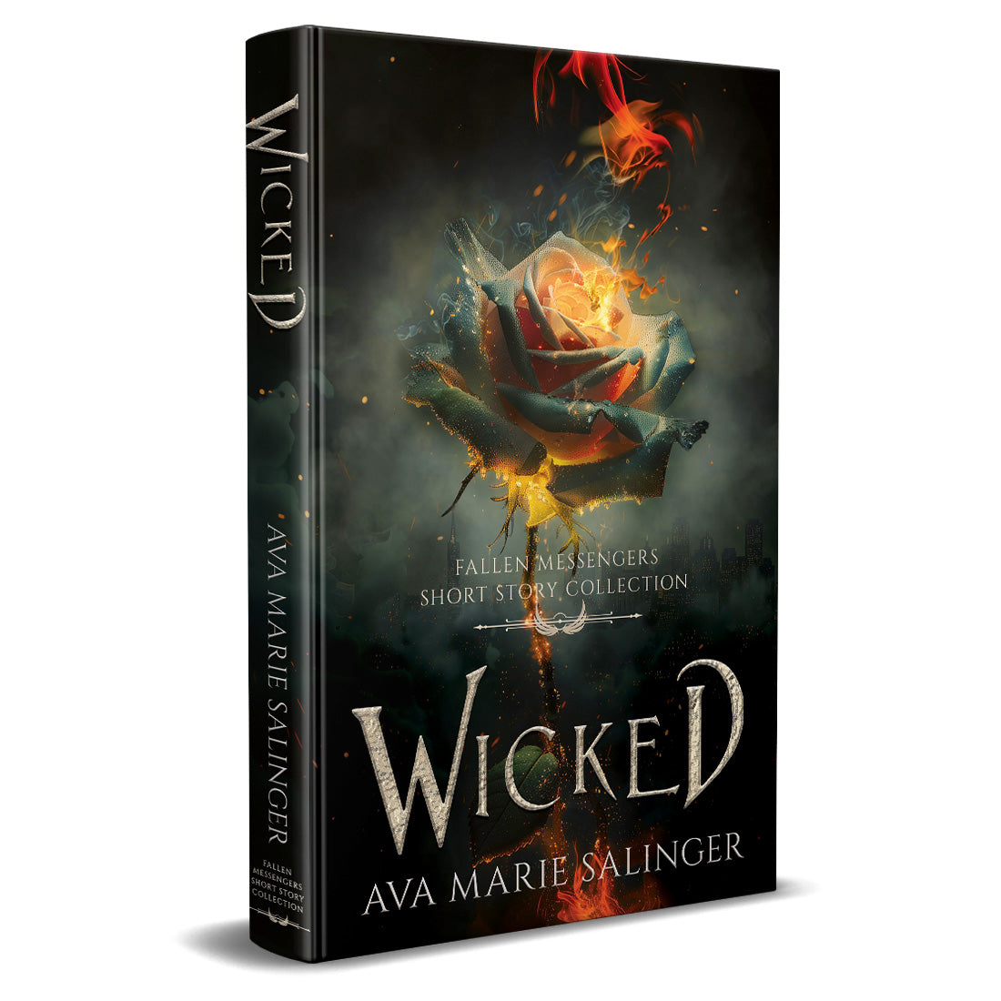 Wicked (Fallen Messengers Short Story Collection) HARDBACK gay romantic fantasy author ava marie salinger