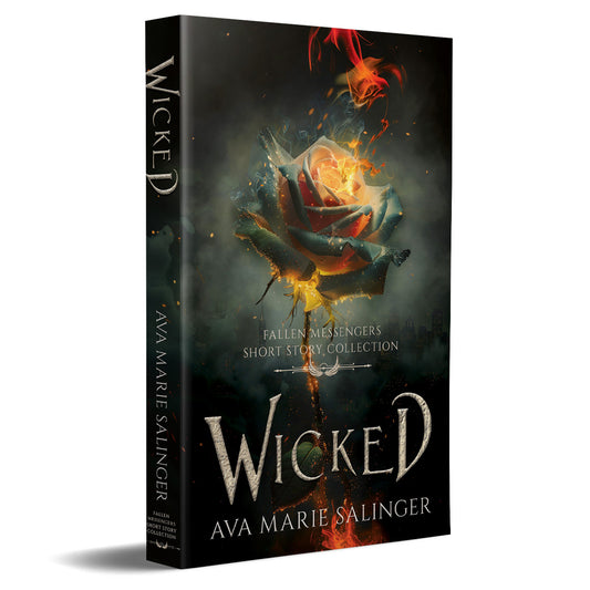 Wicked (Fallen Messengers Short Story Collection) PAPERBACK gay romantic fantasy author ava marie salinger