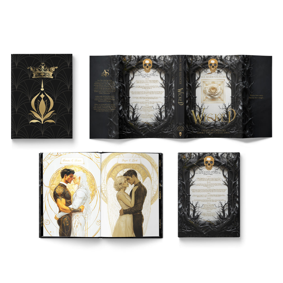 Wicked (Fallen Messengers Short Story Collection) Special Edition HARDBACK dust jacket, case, and end papers