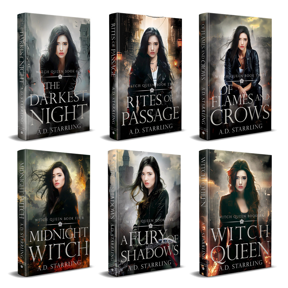 Witch Queen Books 1-6 HARDBACK BUNDLE urban fantasy action adventure paranormal romance author ad starrling