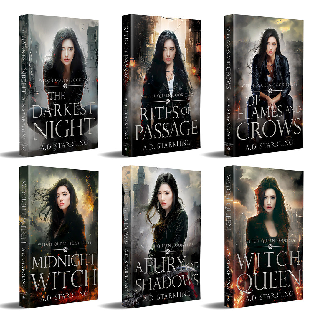 Witch Queen Books 1-6 PAPERBACK BUNDLE urban fantasy action adventure paranormal romance author ad starrling